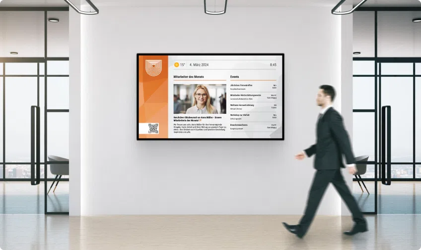 Digital notice board for works council information explainer