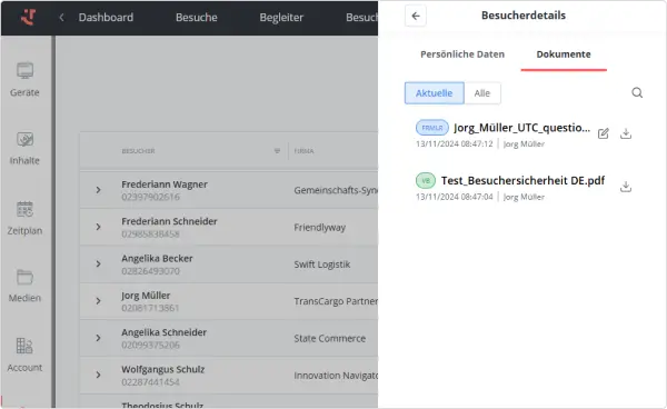 Komfortable und zeitsparende Vorregistrierung