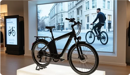 Besuchermanagement, Mitarbeiterselbstbedienung und Digital Signage für einen E-Bike Produzenten