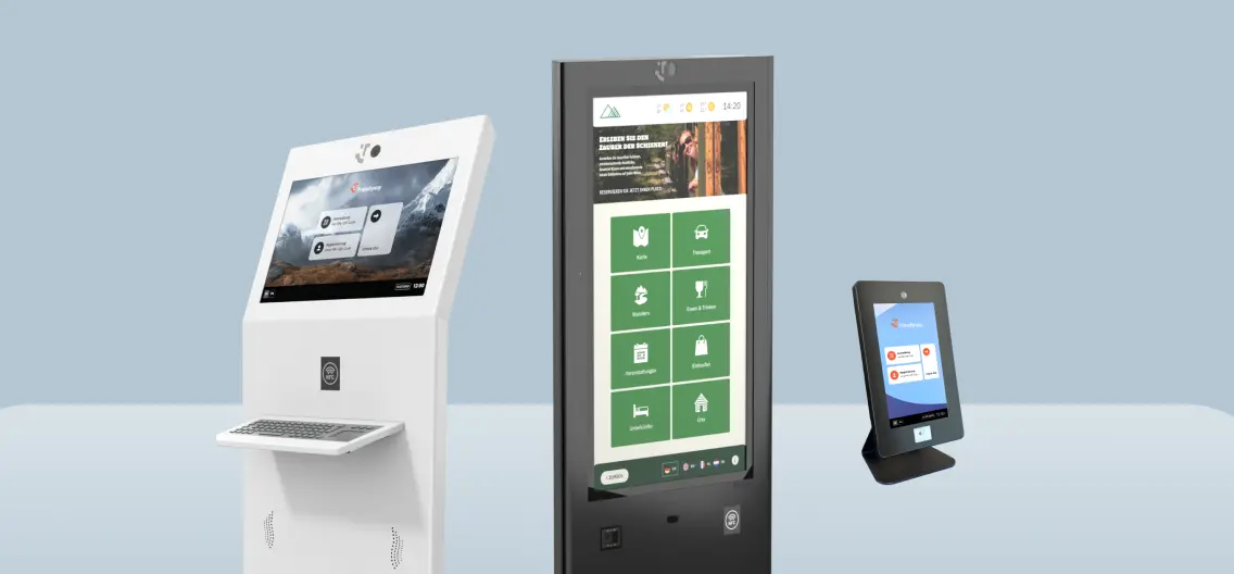Nutzen Sie die friendlyway Lösungen auf Displays  oder unseren Kiosken