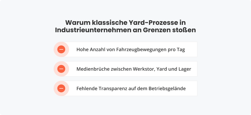 Warum klassische Yard Prozesse in Industrieunternehmen an Grenzen stoßen