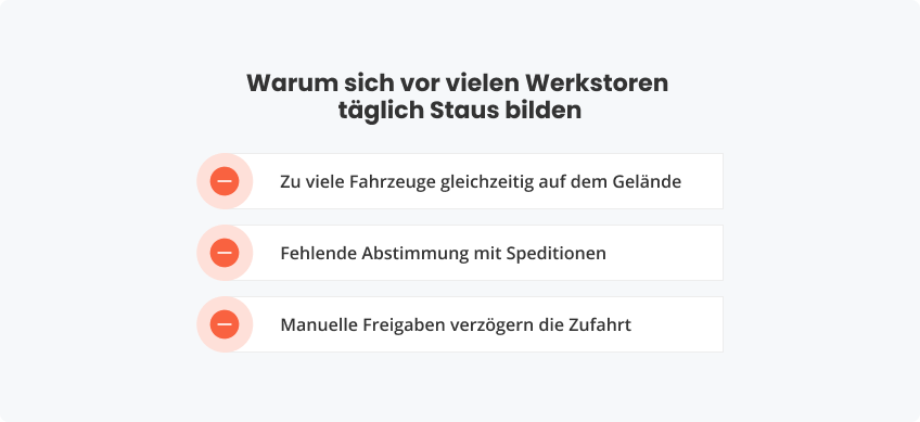 Warum sich vor vielen Werkstoren täglich Staus bilden