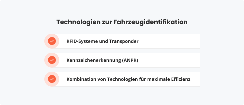 Technologien zur Fahrzeugidentifikation
