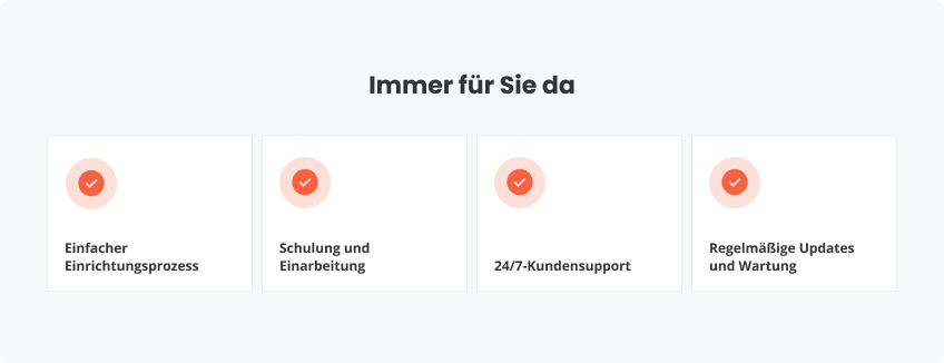Persönlicher Support - von der Planung bis zur Wartung