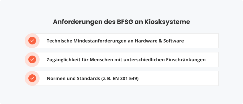 Anforderungen des BFSG an Kiosksysteme