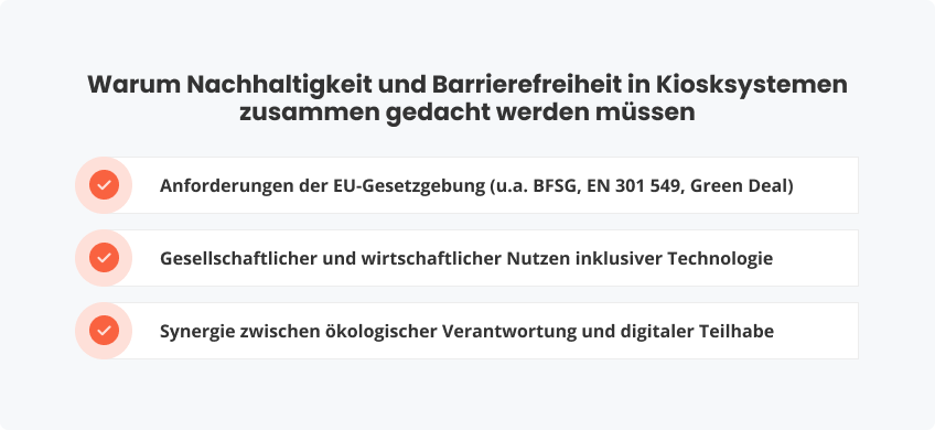 Nachhaltigkeit und Barrierefreiheit in Kiosksystemen