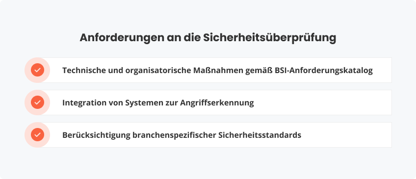 Anforderungen an die Sicherheitsüberprüfung