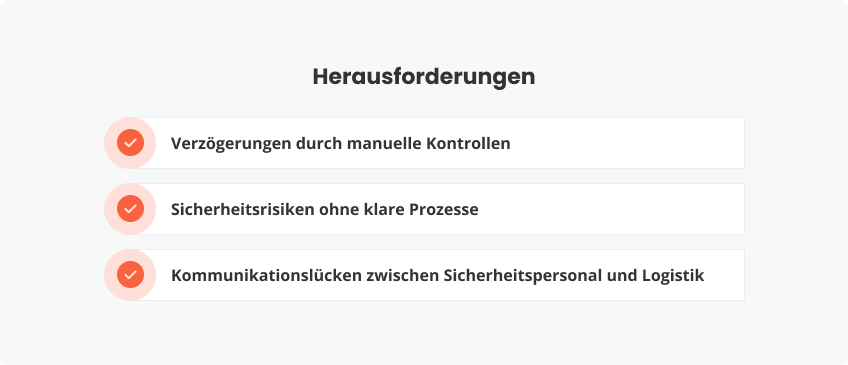 Herausforderungen bei der Werkszufahrt