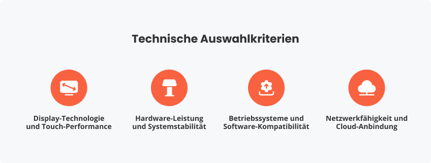 Technische Auswahlkriterien