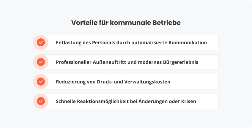 Vorteile für kommunale Betriebe