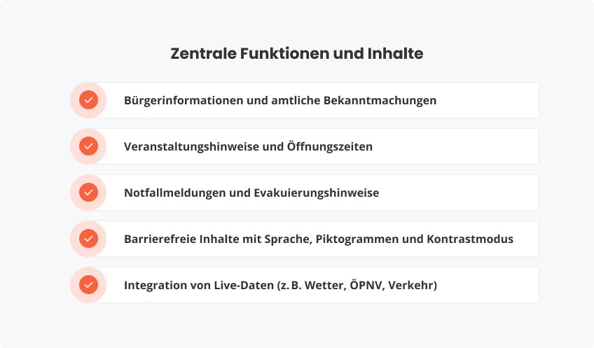 Zentrale Funktionen und Inhalte