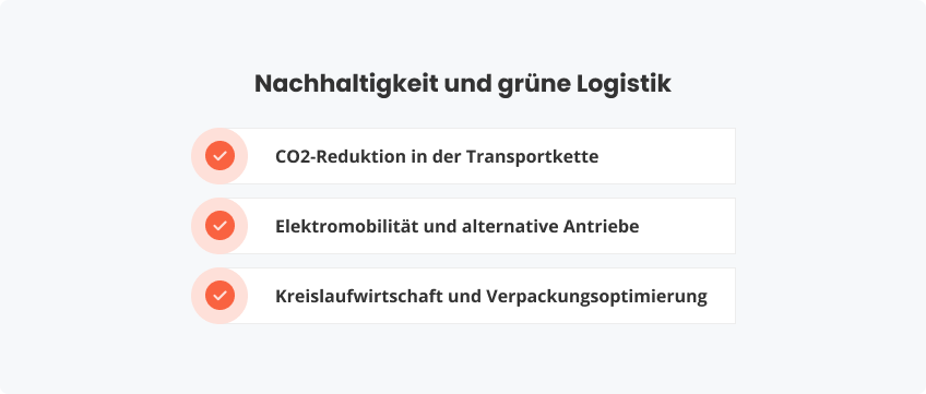 Nachhaltigkeit und grüne Logistik