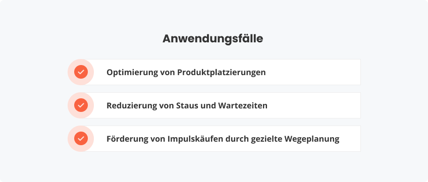 Anwendungsfälle für intelligente Wegeführung