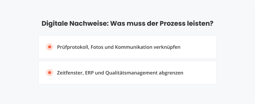 Digitale Nachweise: Was muss der Prozess leisten?