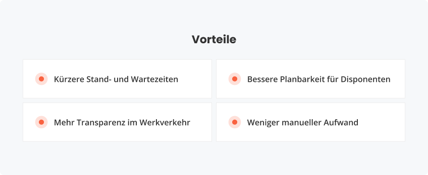 Vorteile für Speditionen und Logistikstandorte